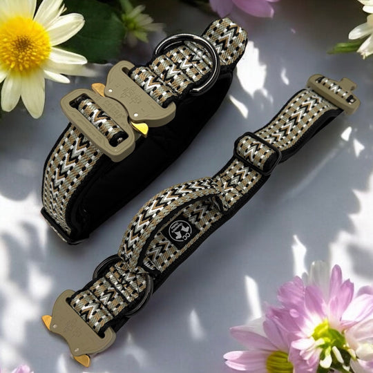 Boho Limited Edition 4 cm breit (36 cm-59 cm) - army grün (Schnalle tan)