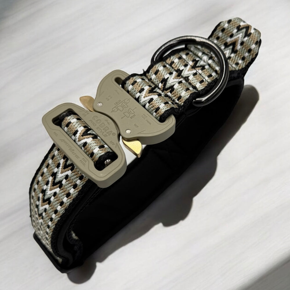 Boho Limited Edition 4 cm breit (36 cm-59 cm) - army grün (Schnalle tan)
