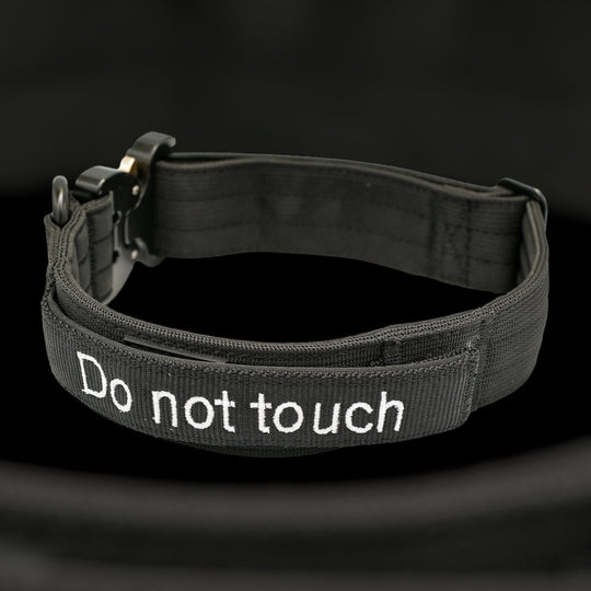 SALE % Magnetgriff-Halsband Don't Touch 4 cm breit (35 cm-57 cm) - schwarz