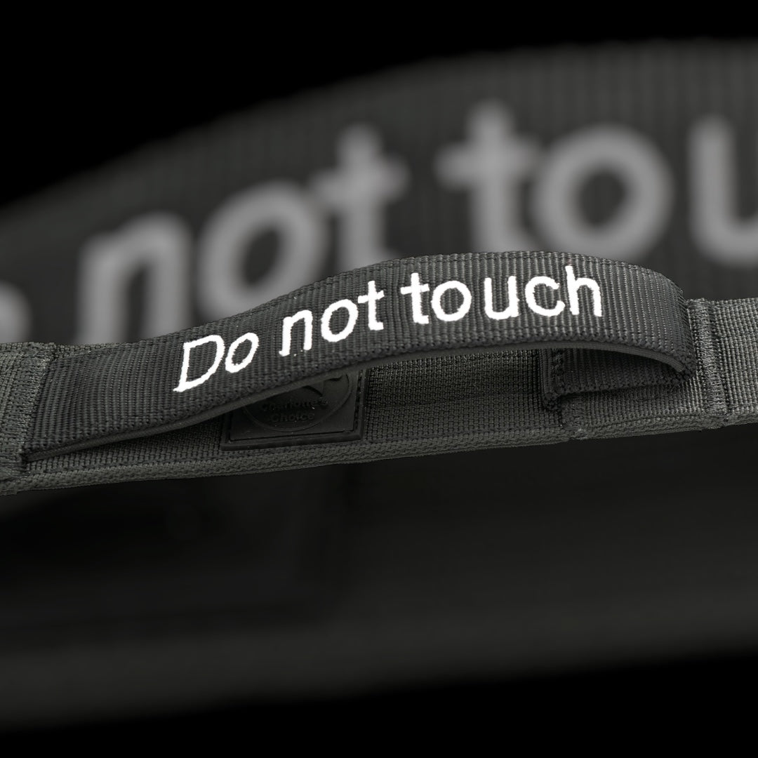 SALE % Magnetgriff-Halsband Don't Touch 4 cm breit (35 cm-57 cm) - schwarz