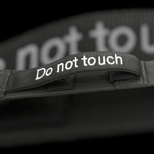 SALE % Magnetgriff-Halsband Don't Touch 4 cm breit (35 cm-57 cm) - schwarz
