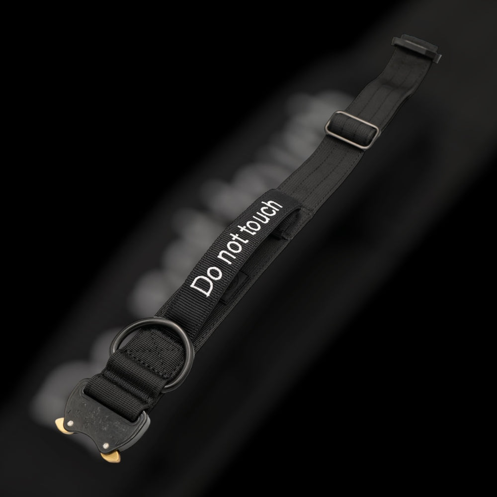 SALE % Magnetgriff-Halsband Don't Touch 4 cm breit (35 cm-57 cm) - schwarz
