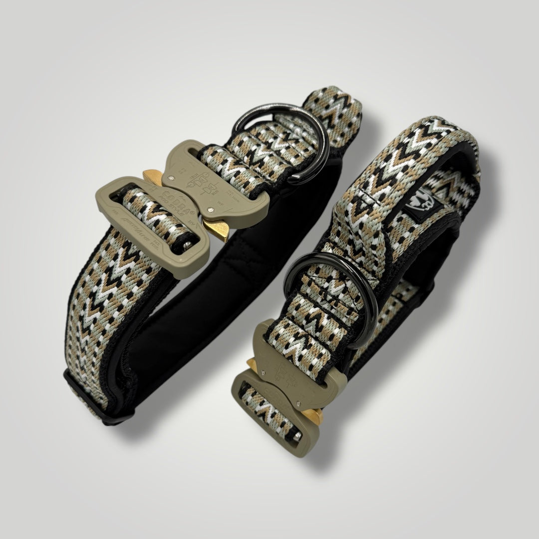 Boho Limited Edition 4 cm breit (36 cm-59 cm) - army grün (Schnalle tan)
