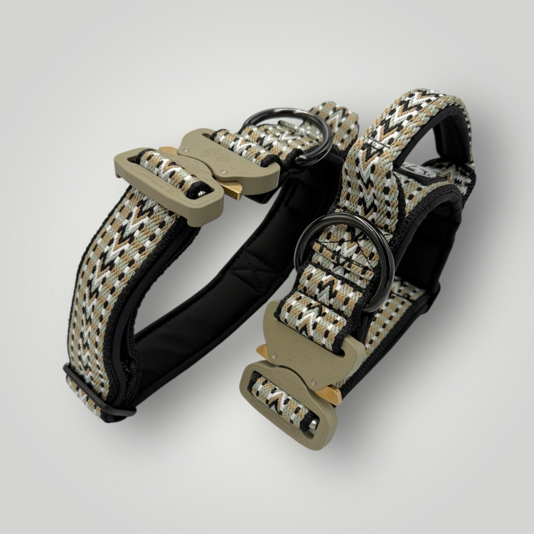 Boho Limited Edition 4 cm breit (36 cm-59 cm) - army grün (Schnalle tan)