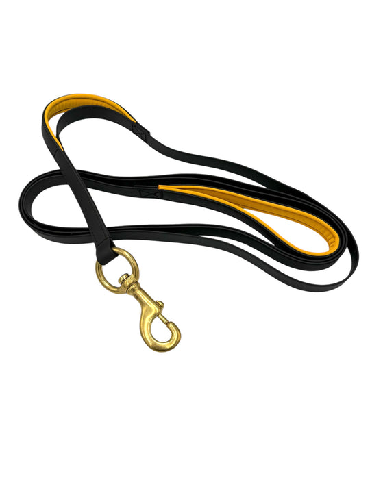 Biothane Laufleine 1 m/ 2 m/ 3 m/ 10 m Länge - 2 cm Breite mit grossem Messing Karabiner