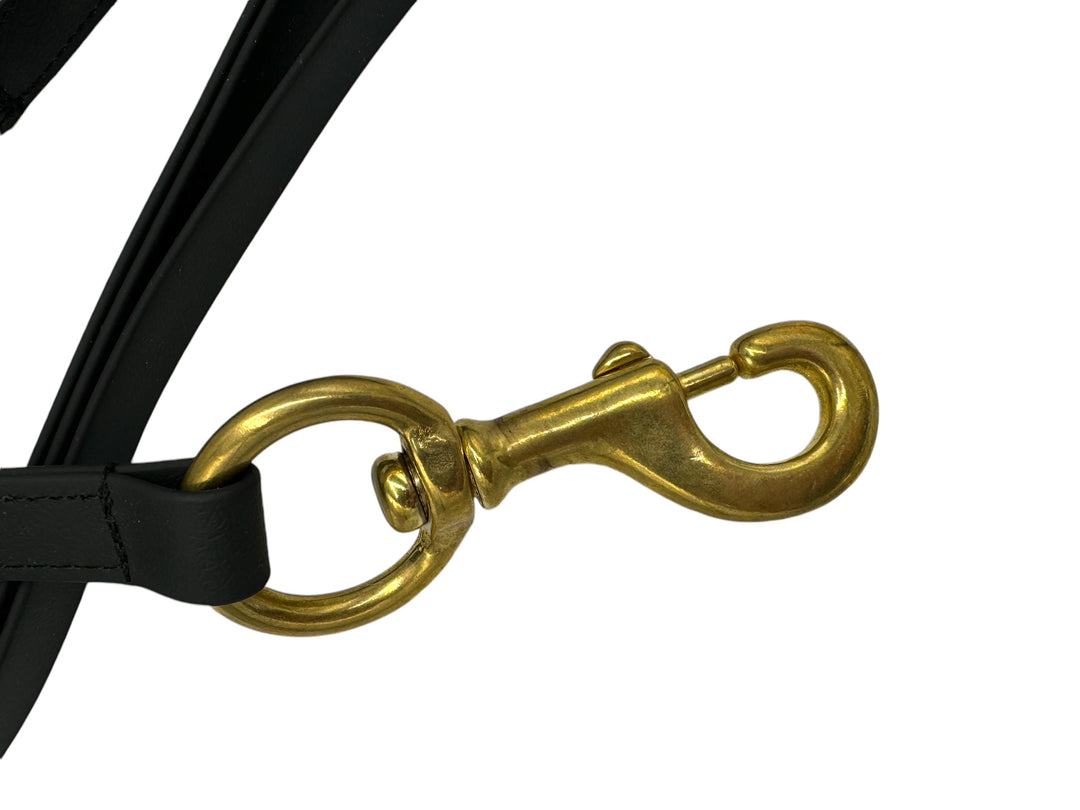 Biothane Laufleine 1 m/ 2 m/ 3 m/ 10 m Länge - 2 cm Breite mit grossem Messing Karabiner