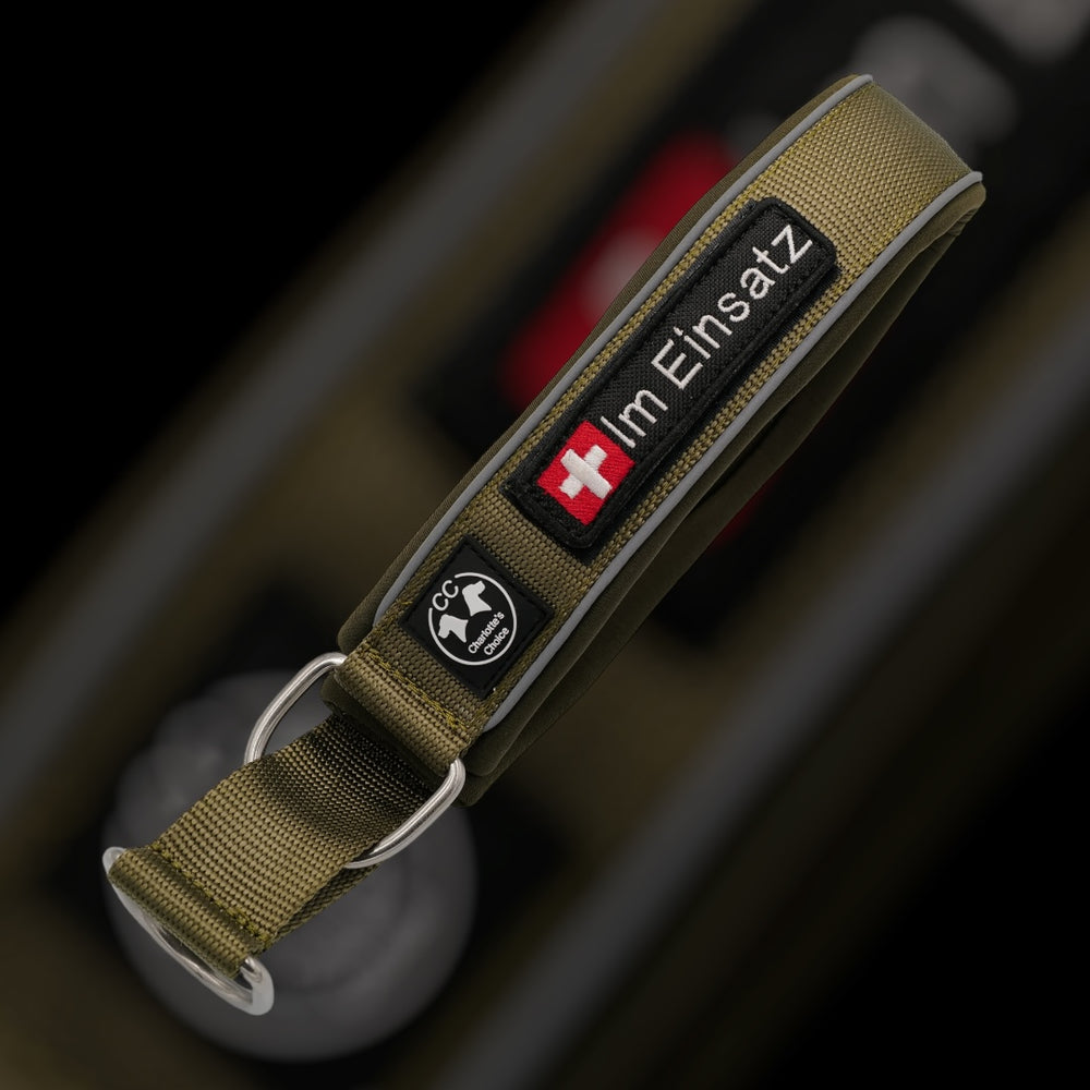 Comfo-Zugstopp 5 cm breit (41 cm-74 cm) personalisierbar - army-grün