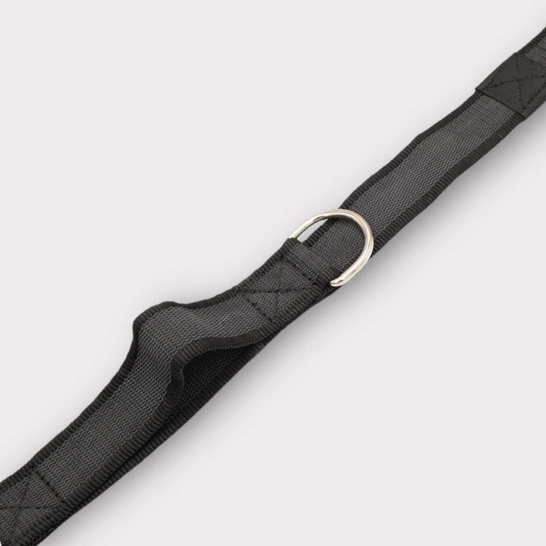 3.8 cm Breite gummierte Leine 2.2 m lang, mit Frog 360 oder Edelstahlkarabiner, verstellbar.