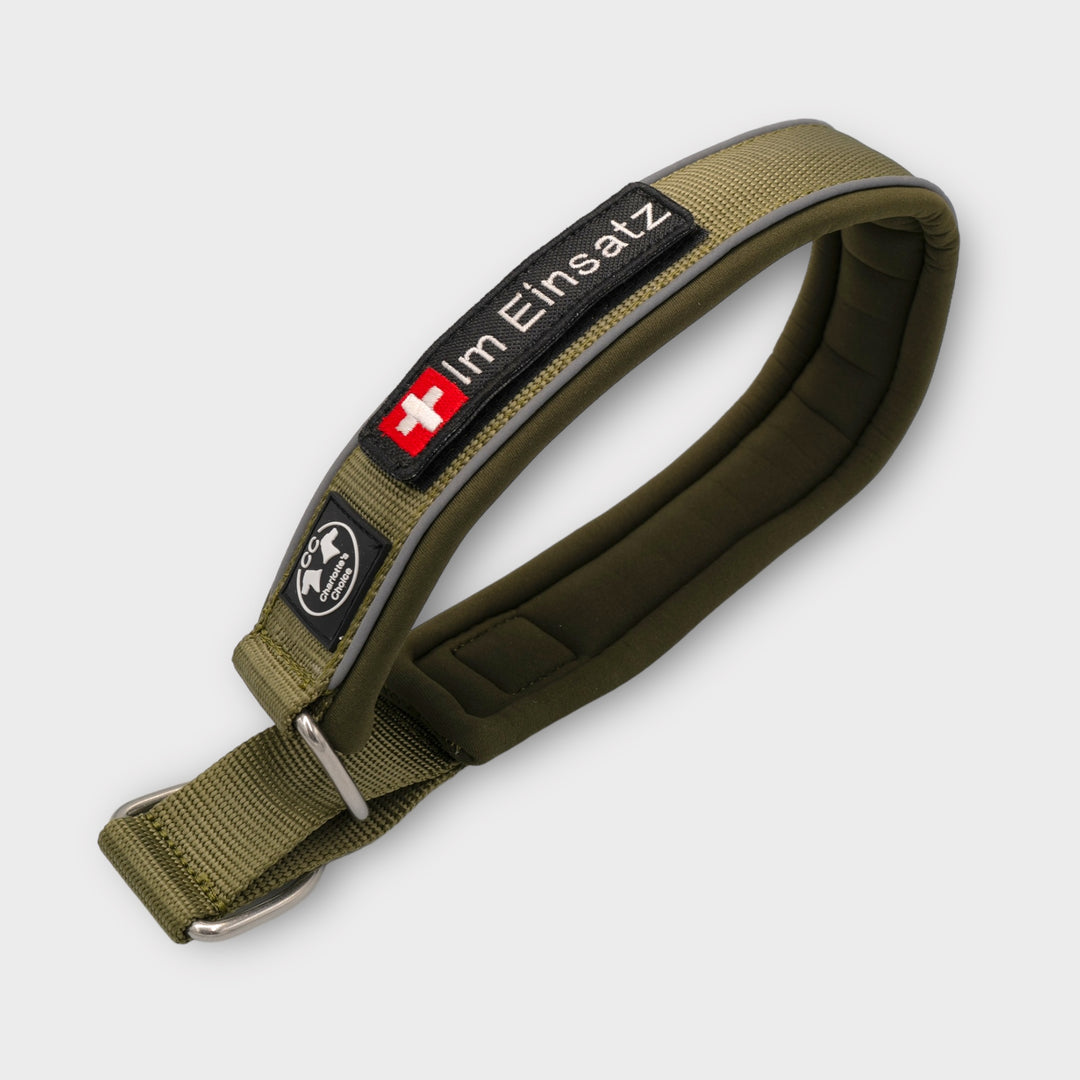 Comfo-Zugstopp 5 cm breit (41 cm-74 cm) personalisierbar - army-grün