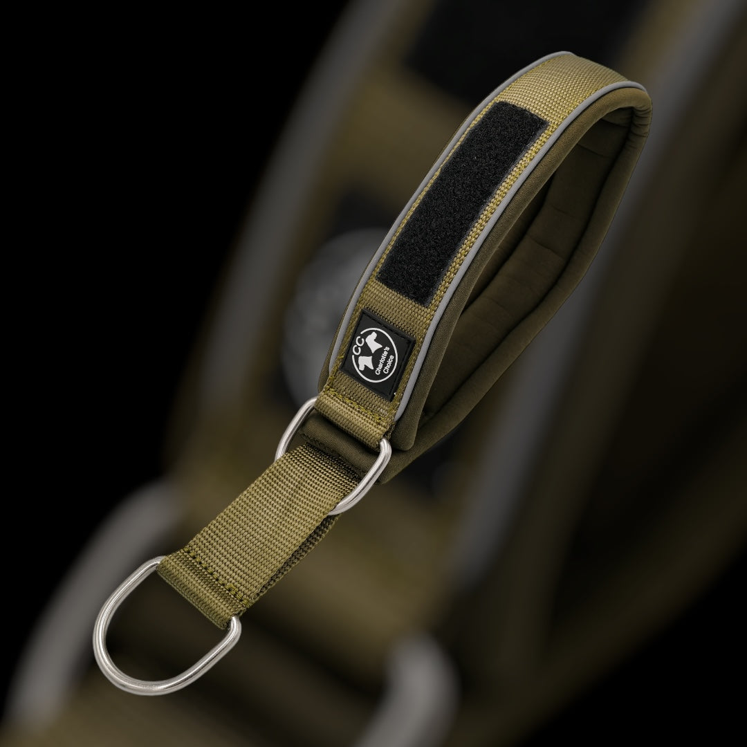 Comfo-Zugstopp 5 cm breit (41 cm-74 cm) personalisierbar - army-grün