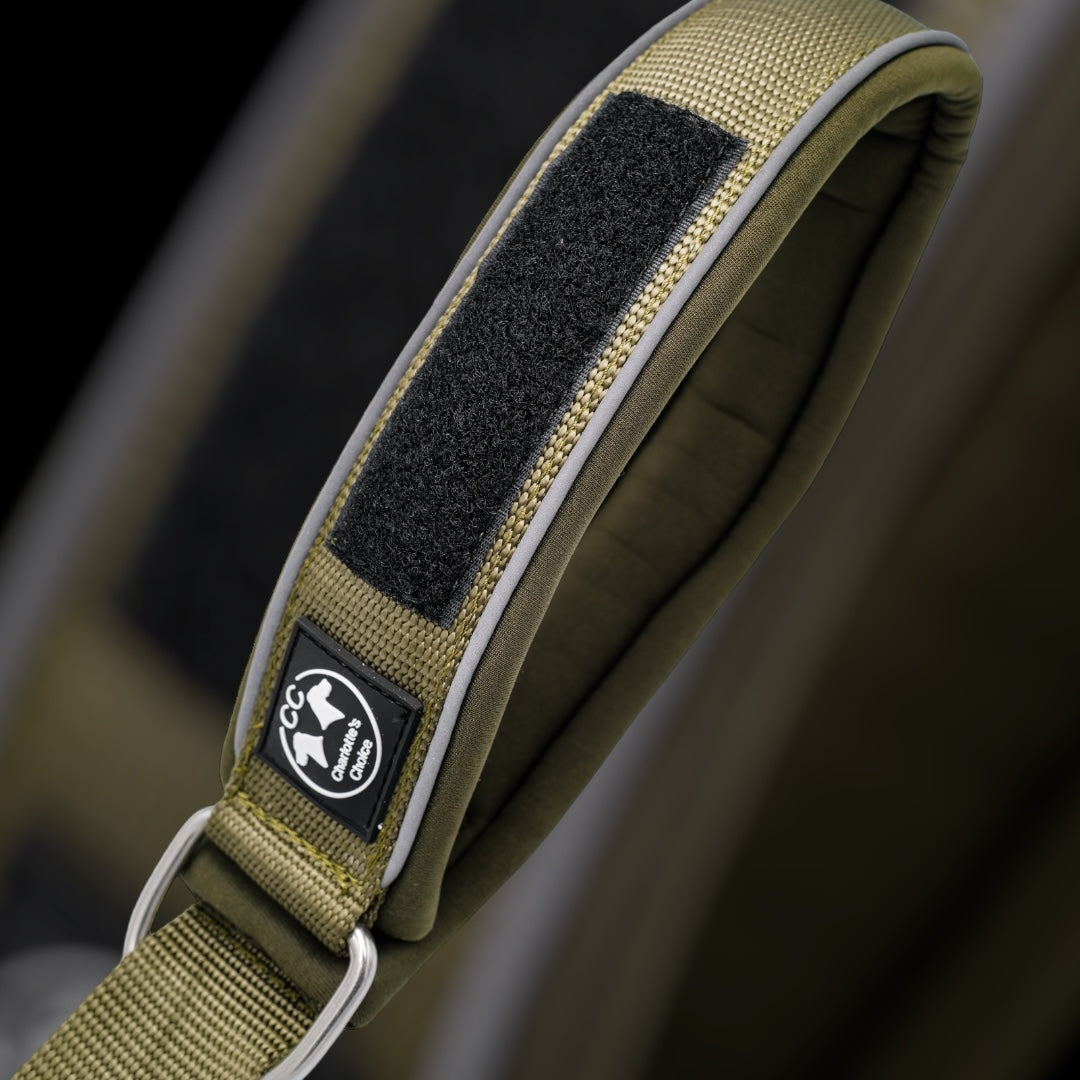 Comfo-Zugstopp 5 cm breit (41 cm-74 cm) personalisierbar - army-grün