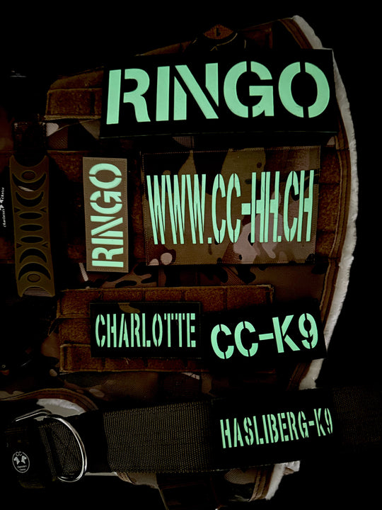 Ringo Halsband 5cm breit (38 cm-71 cm) - army-grün
