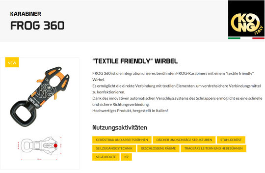 On Duty Leine 2.20 m 2.5 cm breit verstellbar mit Standard-Karabiner oder Frog 360