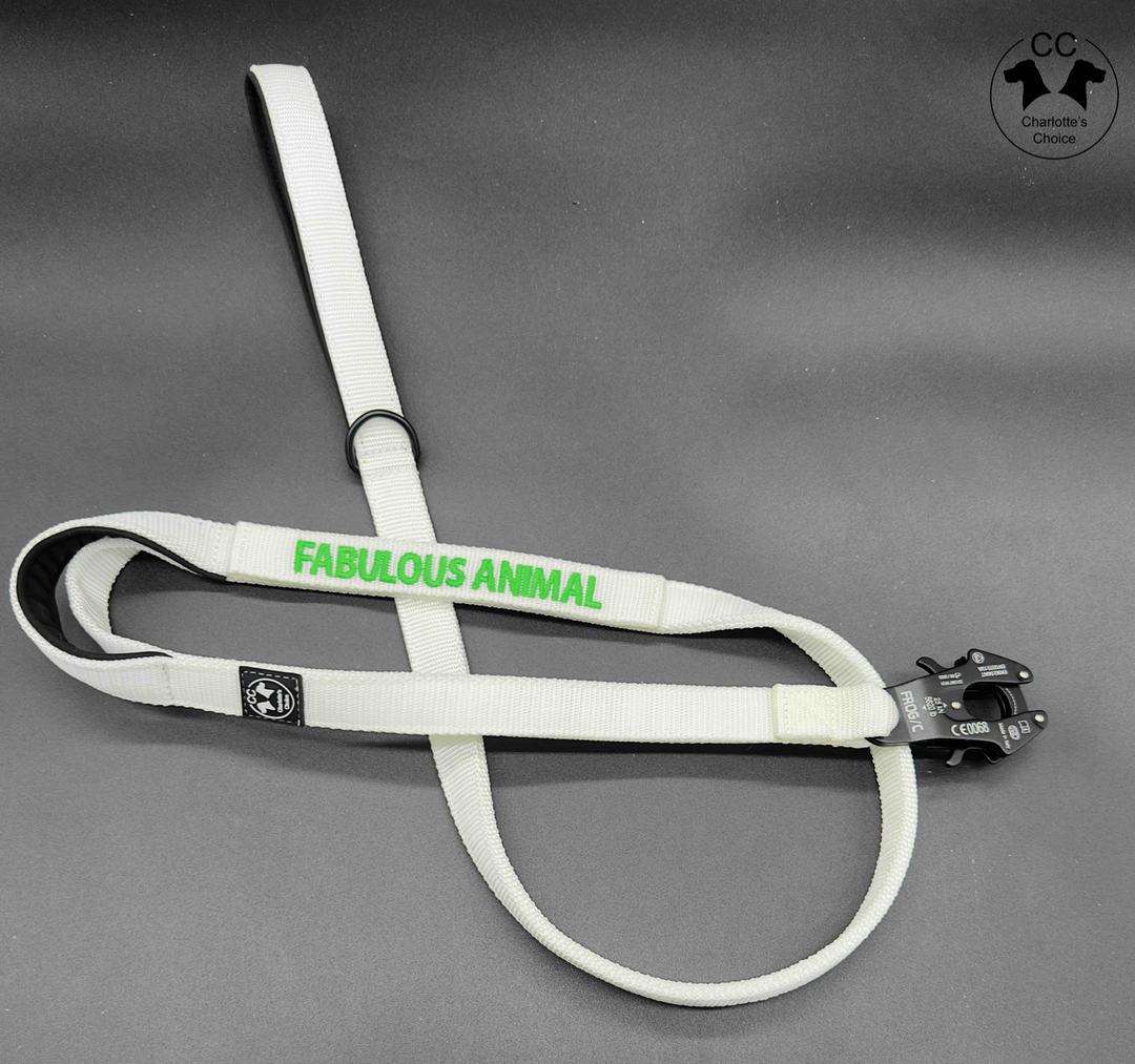 2.5 cm Leine personalisiert mit Standard-Karabiner, Frog Cable oder Frog 360