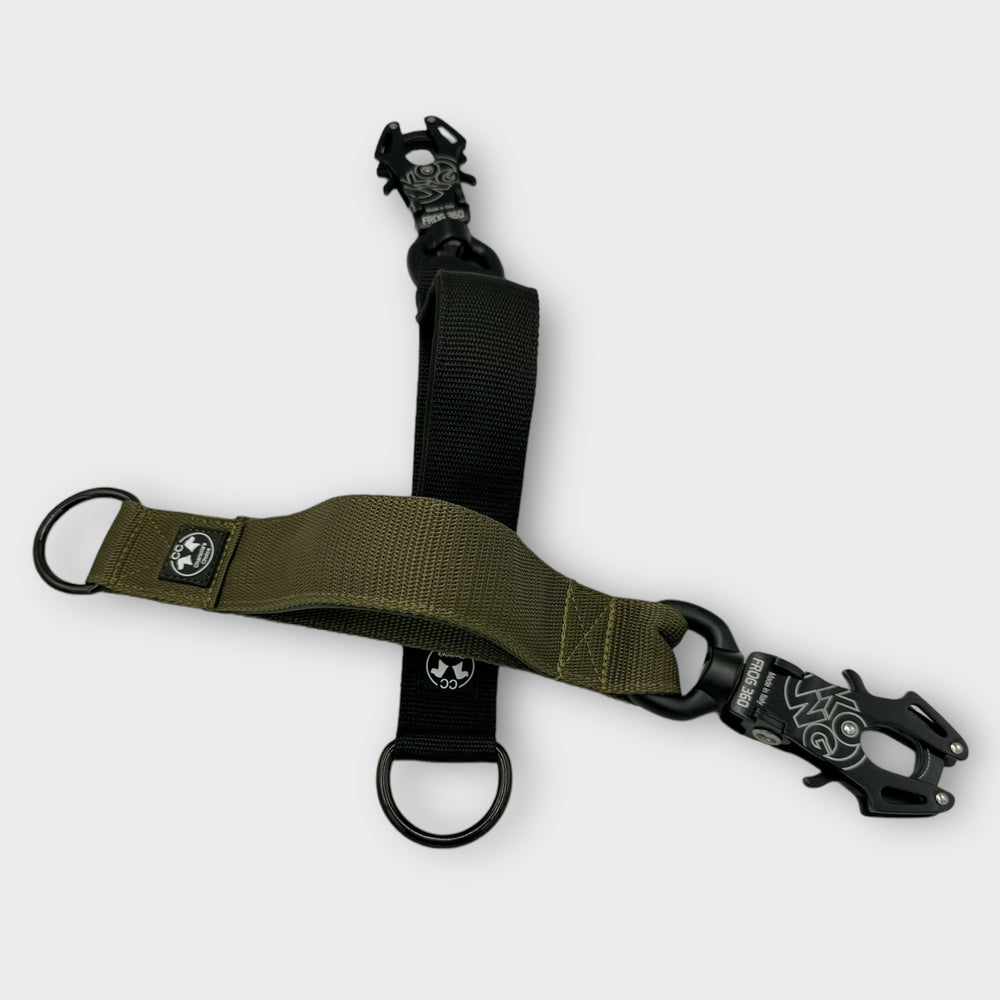 Kurzführer 39 cm mit Kong 360 - army grün/schwarz