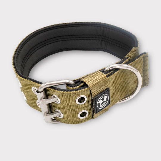 Ringo Halsband 5cm breit (38 cm-71 cm) - army-grün