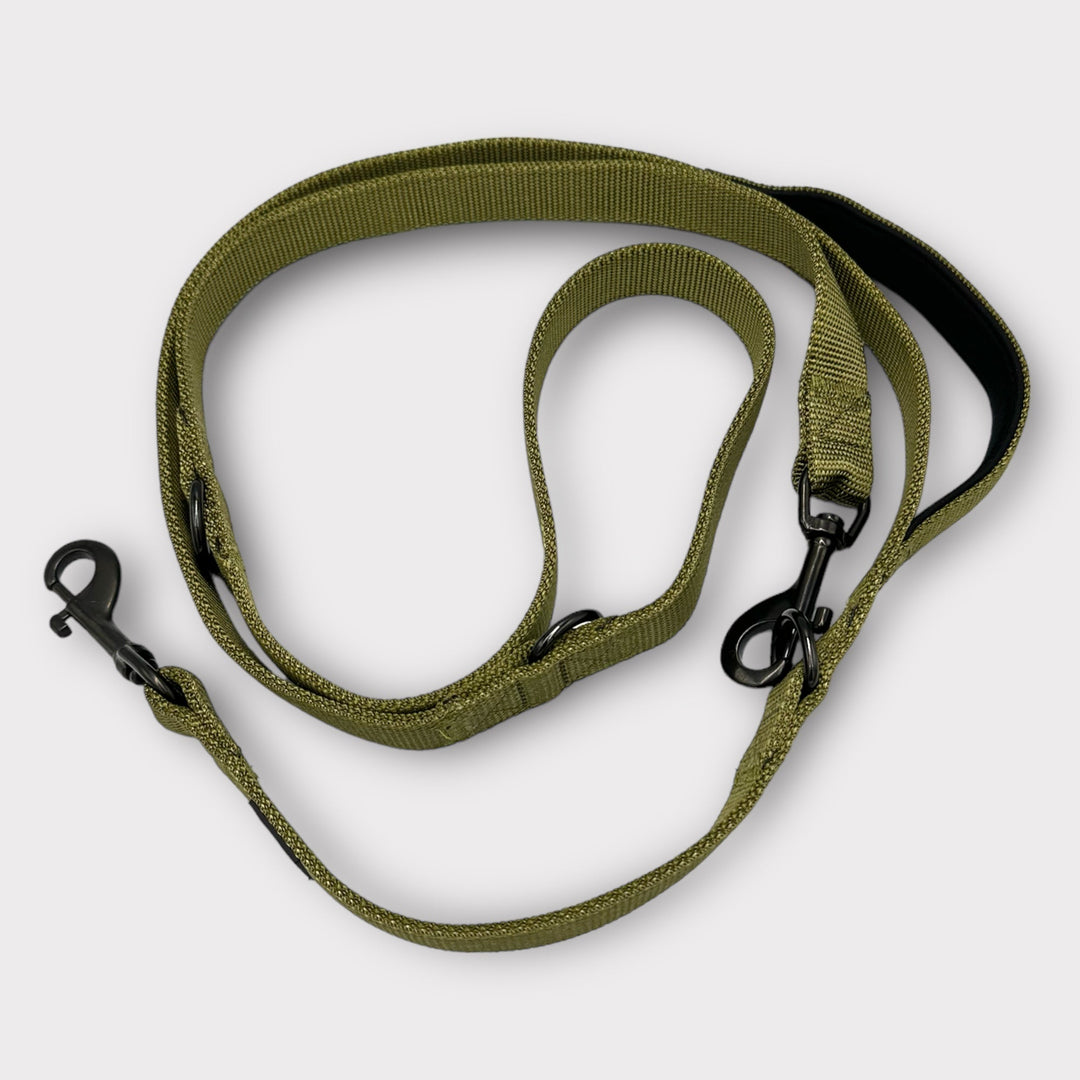 On Duty Leine 2.20 m 2.5 cm breit verstellbar mit Standard-Karabiner oder Frog 360