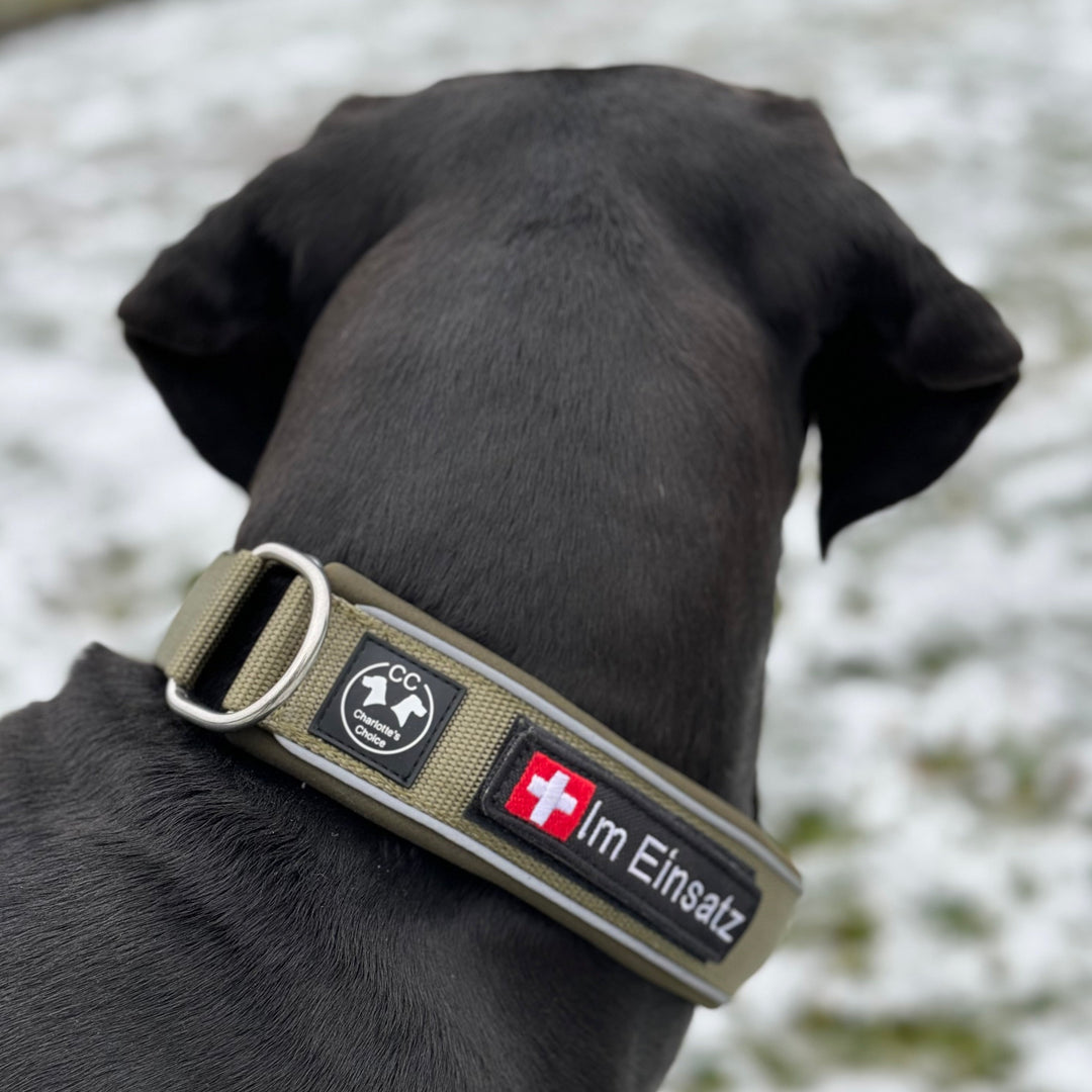 Comfo-Zugstopp 5 cm breit (41 cm-74 cm) personalisierbar - army-grün