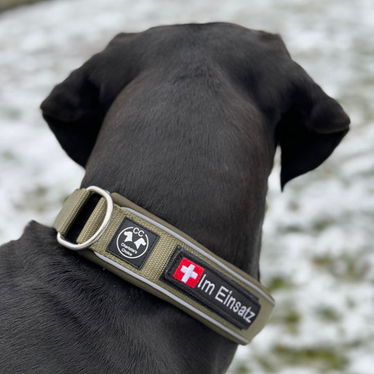 Comfo-Zugstopp 5 cm breit (41 cm-74 cm) personalisierbar - army-grün