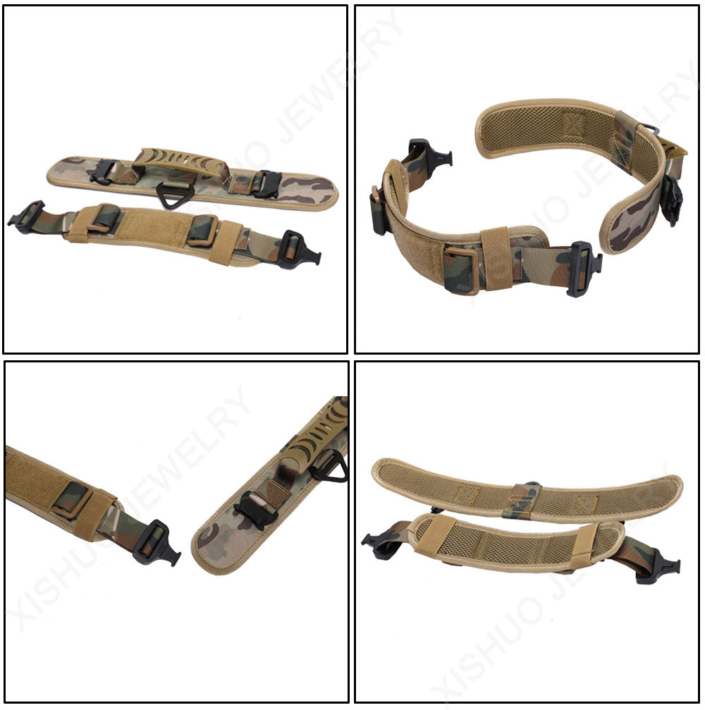 Heavy Duty 7 cm breit mit 2 taktischen Schnallen (41 cm-65 cm) mit Griff