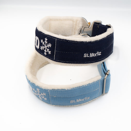 Winter Line Your Choice Halsband 2.5 cm/4 cm/5 cm breit personalisiert mit Plüschpolsterung