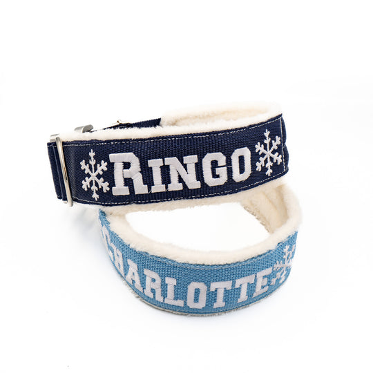 Winter Line Your Choice Halsband 2.5 cm/4 cm/5 cm breit personalisiert mit Plüschpolsterung