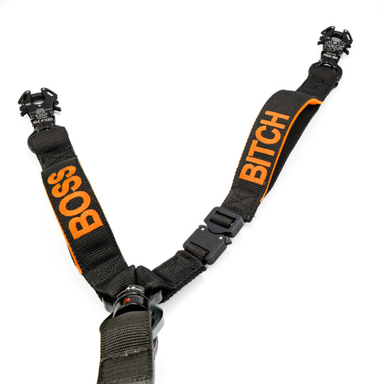 Heavy Duty Doppelleine ultra stark 360 Frog Leine 4 cm breit für 2 Hunde, schwarz