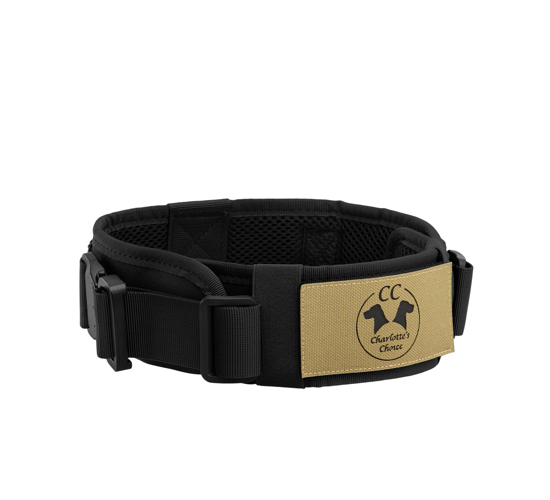 Breites Halsband für grosse Hunde schwarz 7cm breit