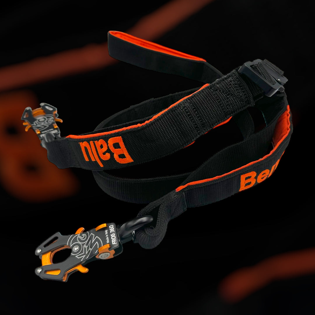 Heavy Duty Doppelleine ultra stark 360 Frog Leine 4 cm breit für 2 Hunde, schwarz