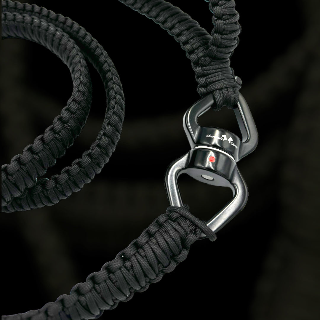Super Sale % Rambo Leine Pferde-Messing-Karabiner für sehr grosse Hunde 100 kg+ mit Kurzhaltegriff und 360 Grad-Wirbel - schwarz/army-grün