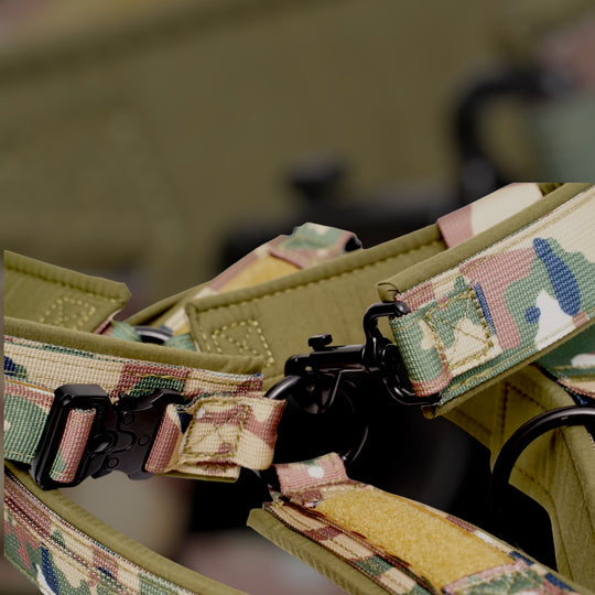 Tac Team Halfter mit Namenpatches - camouflage