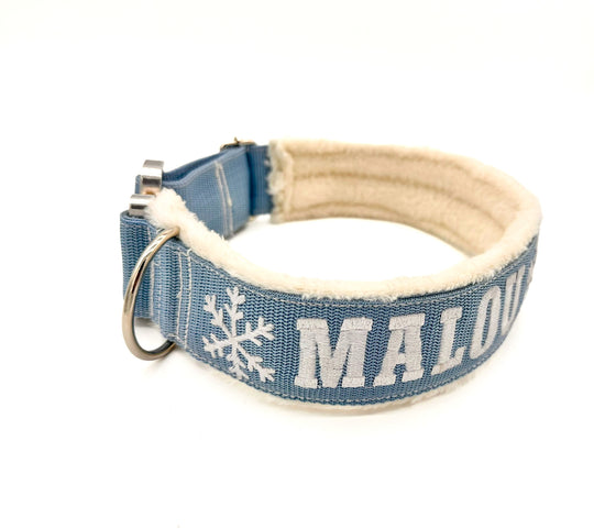 Winter Line Your Choice Halsband 2.5 cm/4 cm/5 cm breit personalisiert mit Plüschpolsterung