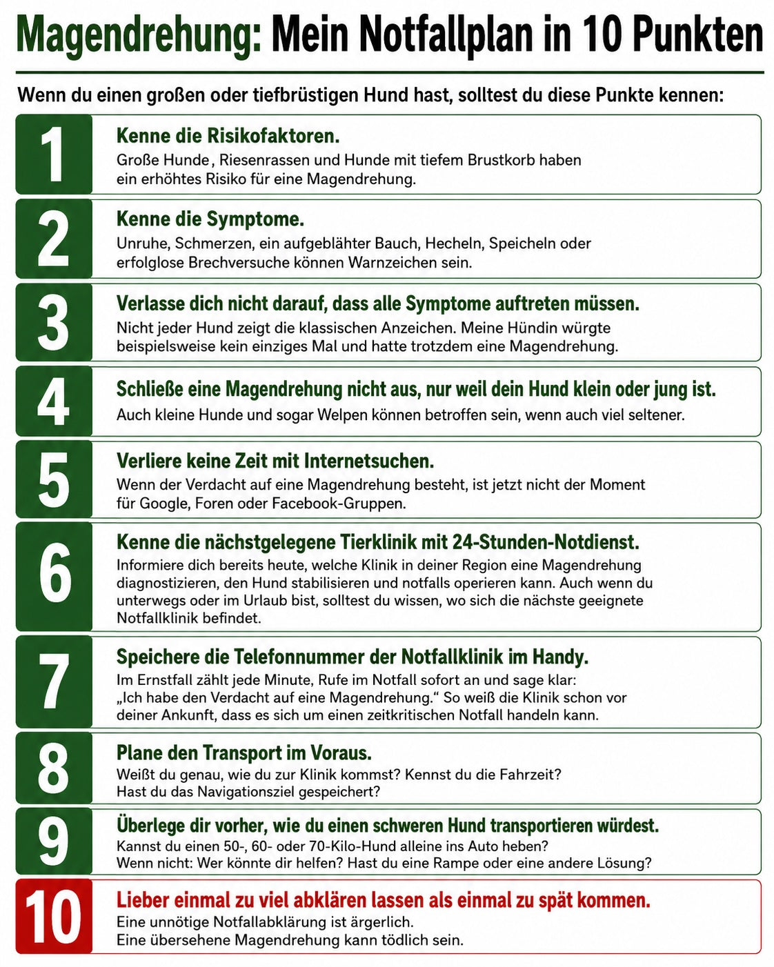 Magendrehung - Ein grosses Thema für grosse Hunde