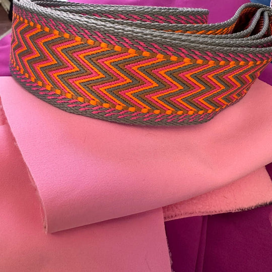 Band pink für Halsband mit polster rosa