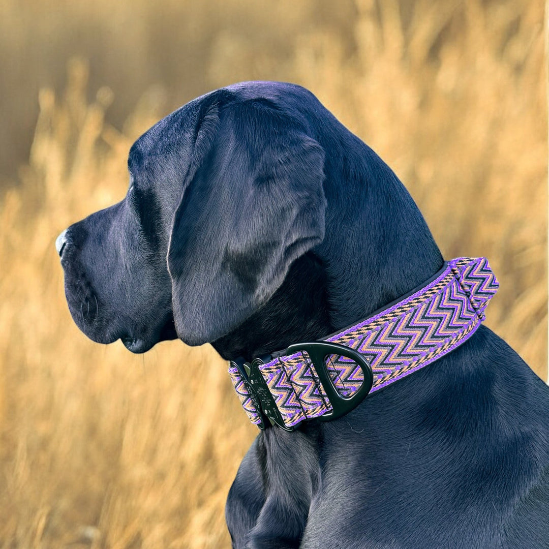 Boho Halsband 5cm breit flieder violett