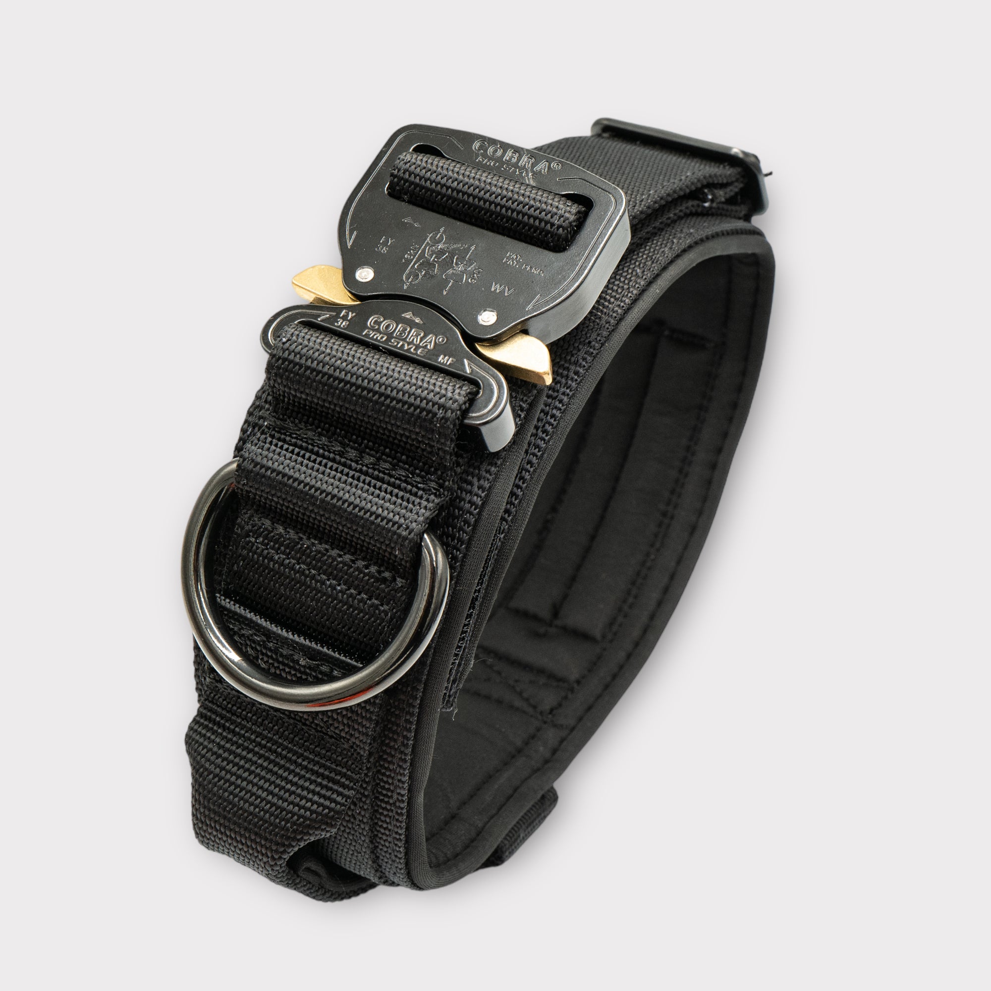 Breites Halsband sehr robust 5 cm breit mit Cobra Schnalle von Austrialpin für Rottweiler
