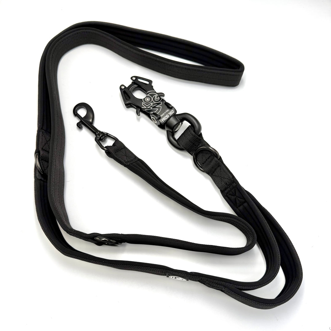 On Duty Leine 2.20 m 2.5 cm breit verstellbar mit Standard-Karabiner oder Frog 360