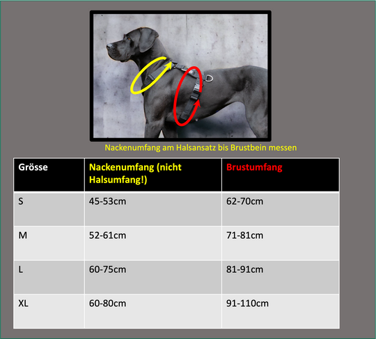 Brustgeschirr für grosse Hunde