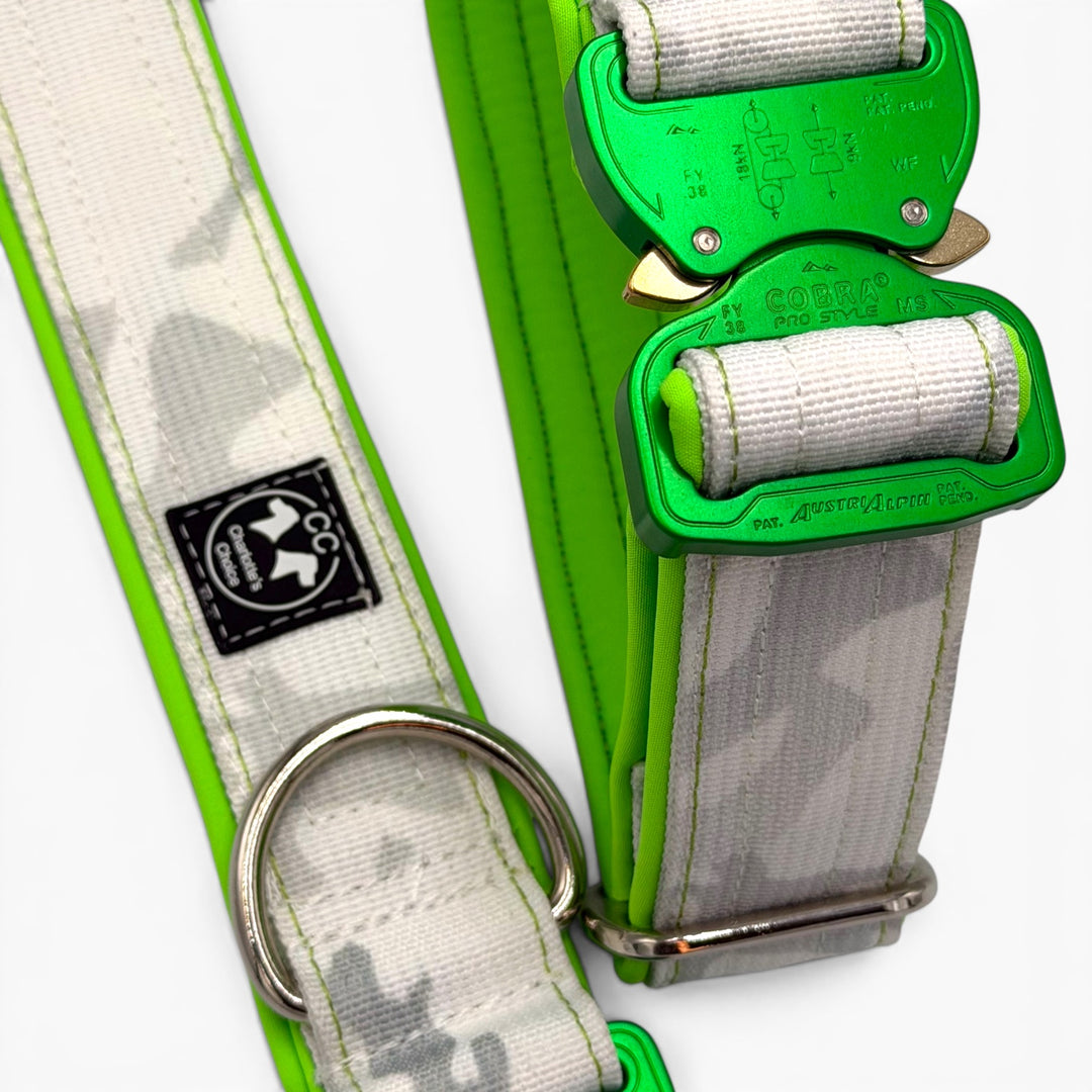 Halsband mit Cobraschnalle grün von Austrialpin für grosse Hunde