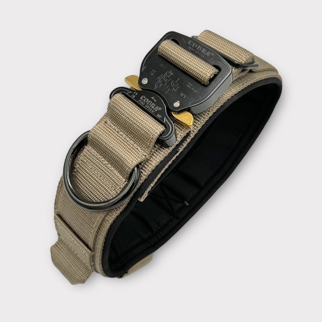 Halsband grosse Hunde breit  gepolstert beige