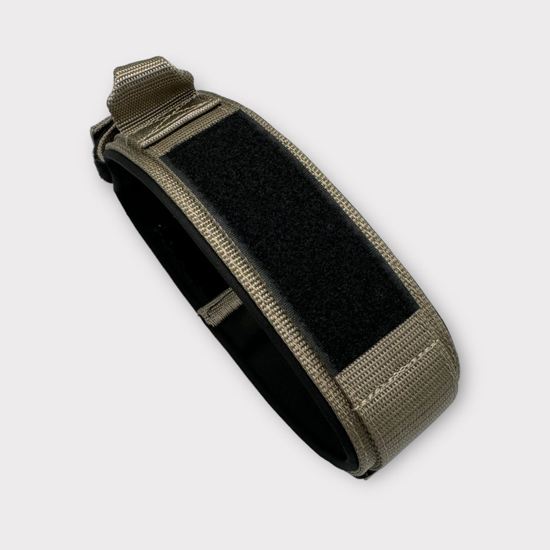 Halsband grosse Hunde breit  gepolstert beige mit Klett breit