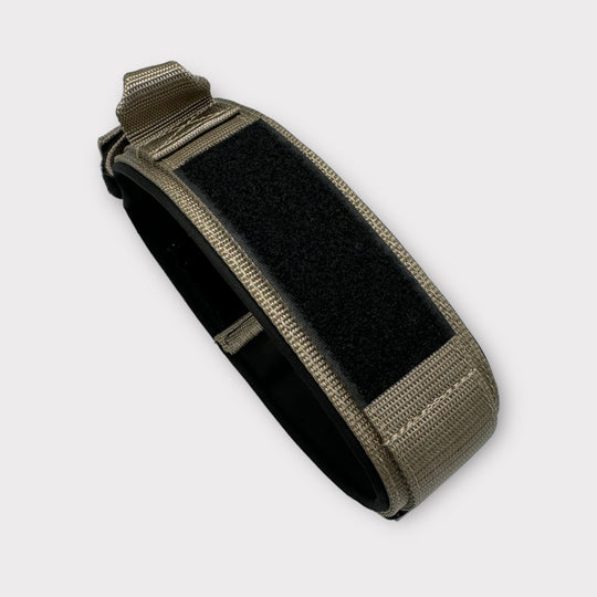 Halsband grosse Hunde breit  gepolstert beige mit Klett breit