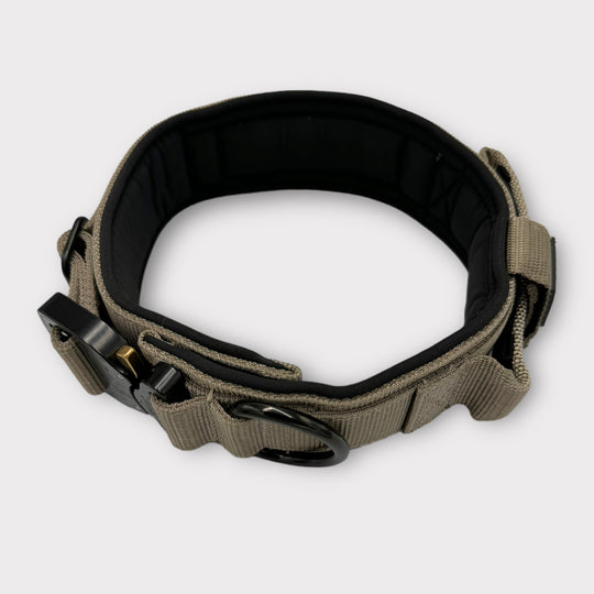 Halsband grosse Hunde breit  gepolstert beige mit griff Innenpolster