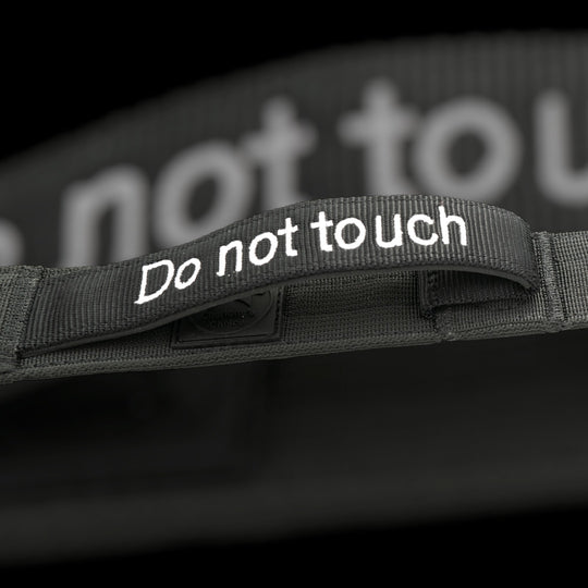 Magnetgriffgalsband Don't Touch 4cm breit - schwarz (35cm-57cm)