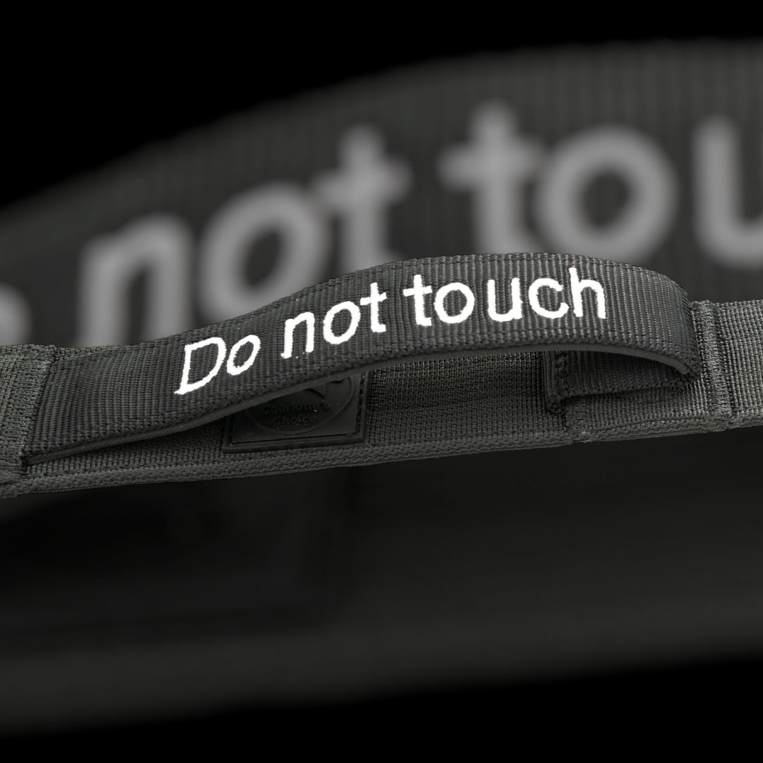 Magnetgriff-Halsband Don't Touch 4 cm breit (35 cm-57 cm) - schwarz