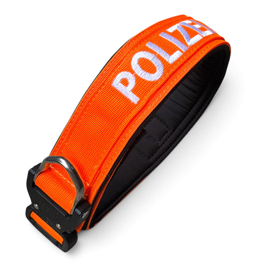 Collier de luxe <tc>Heavy Duty</tc> 5 cm /7 cm/ 10 cm pour grands chiens (coussin supplémentaire) avec Austrialpin Cobra