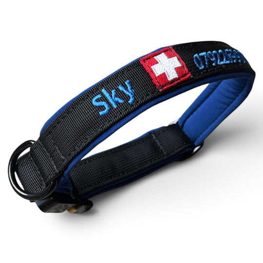 Your Choice - personalisiertes Hundehalsband nach Mass 2.5 cm/4 cm/5 cm breit - mit Cobra Schnalle