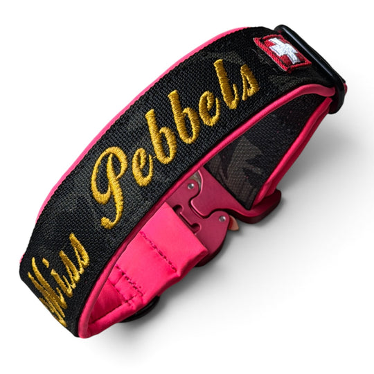 Your Choice - personalisiertes Hundehalsband nach Mass 2.5 cm/4 cm/5 cm breit - mit Cobra Schnalle