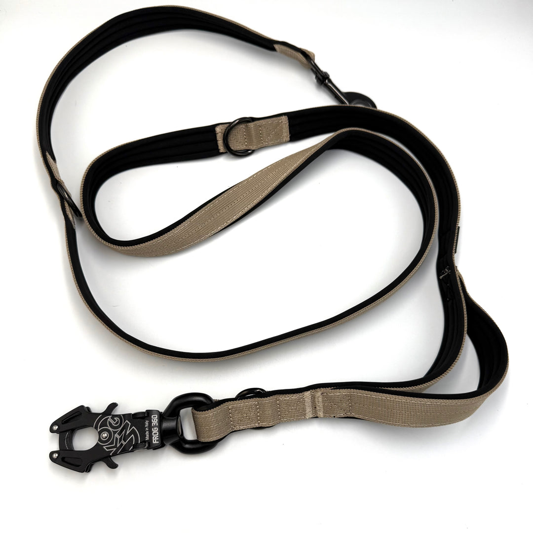 On Duty Leine 2.20 m 2.5 cm breit verstellbar mit Standard-Karabiner oder Frog 360