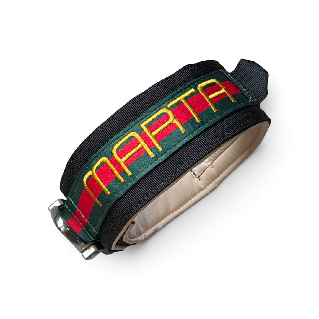 Luxus Heavy Duty Halsband 5 cm /7 cm/ 10 cm für grosse Hunde (zusätzliche Polster-Unterlage) mit Austrialpin Cobra